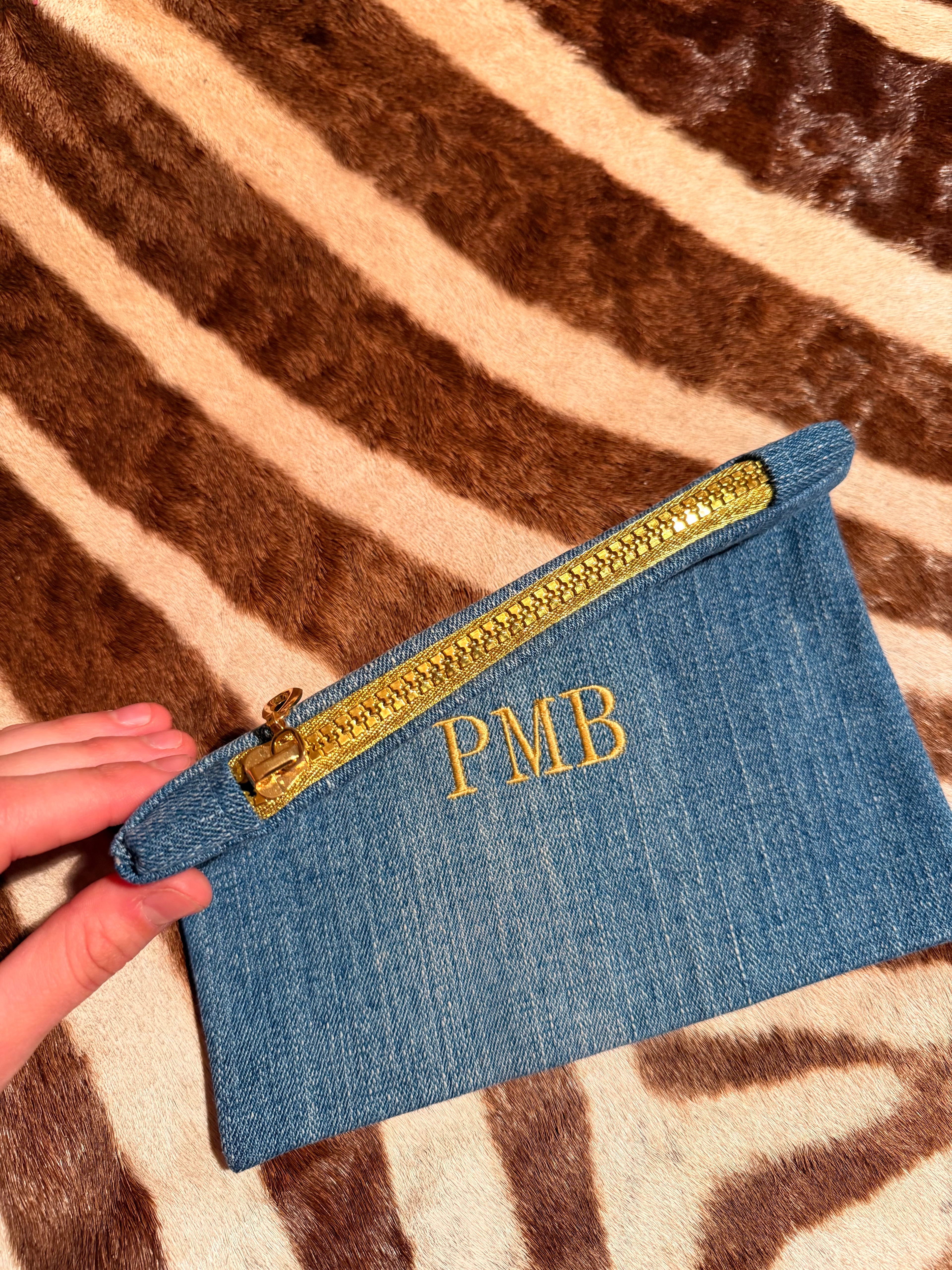 Denim Pouch personalisiert