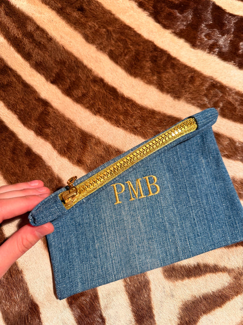 Denim Pouch personalisiert