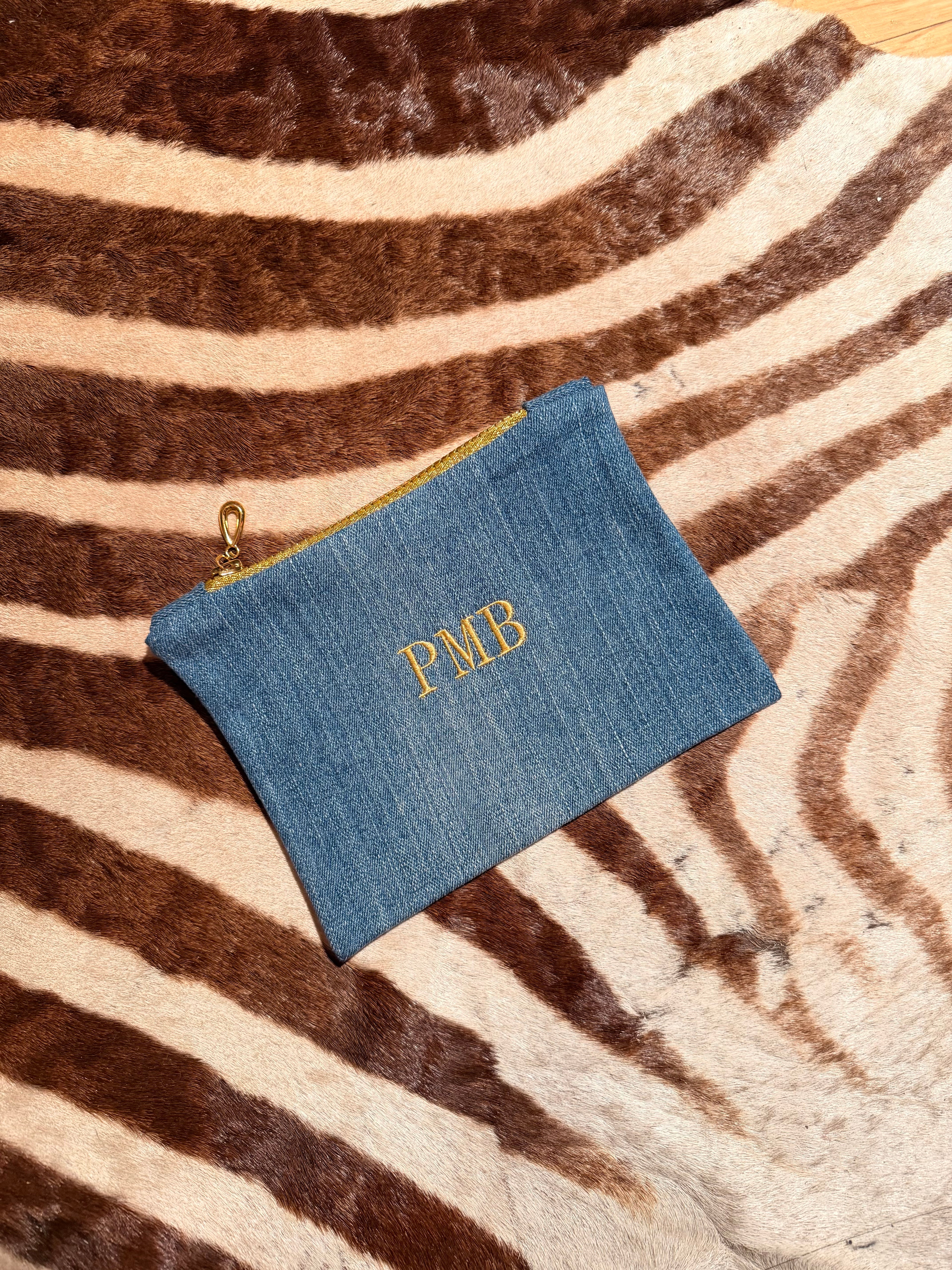 Denim Pouch personalisiert