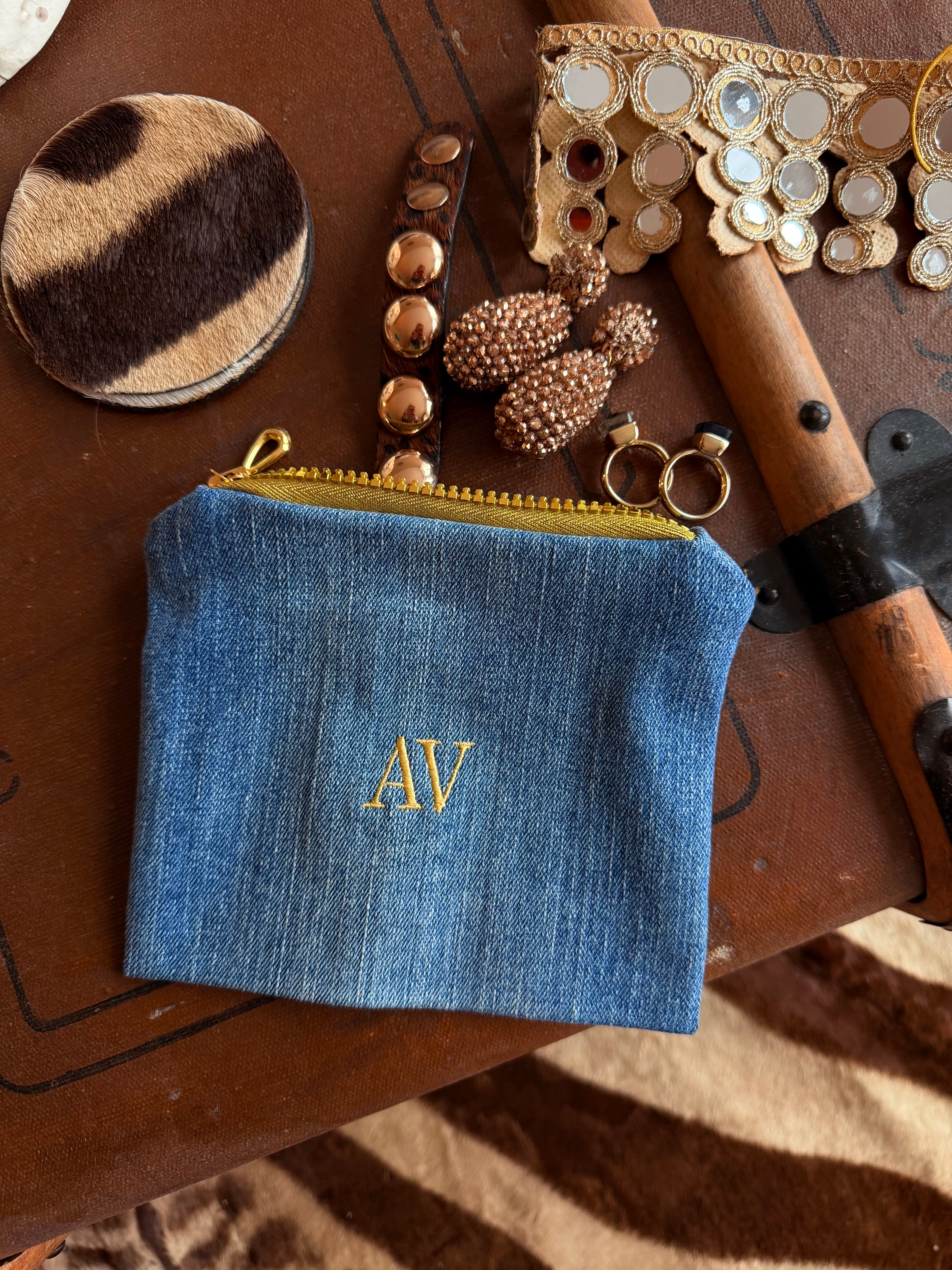 Denim Pouch personalisiert